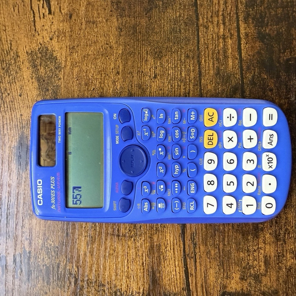 Casio FX‑300ES Plus Scientific Calculator Natural VPAM Two‑Way Power Blue Tested - Picture 6 of 8